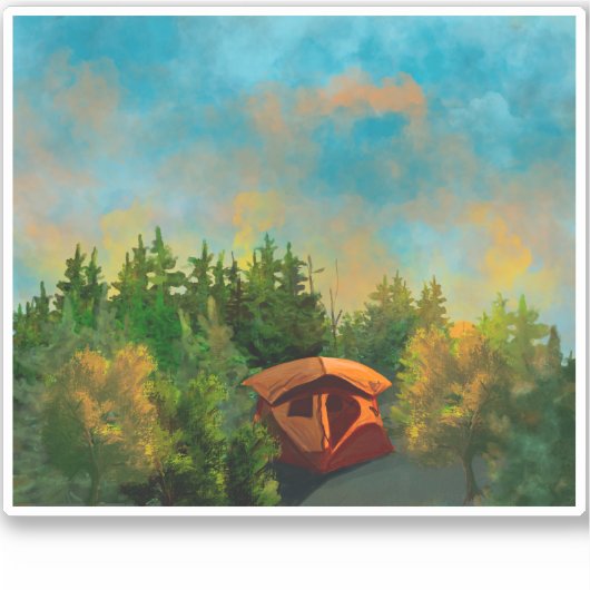 Zent Camping Wilderness Sticker (Vorderseite)