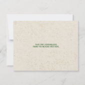 Zent Leinwand Camping Bar Mitzvah Dankeskarte (Rückseite)