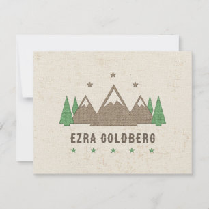 Zent Leinwand Camping Bar Mitzvah Dankeskarte