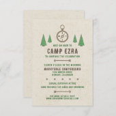 Zent Leinwand Camping Bar Mitzvah Empfang Begleitkarte (Vorne/Hinten)