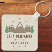 Zent Leinwand Camping Bar Mitzvah Personalisiert G Schlüsselanhänger (Rückseite)