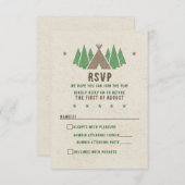 Zent Leinwand Camping Bar Mitzvah RSVP Karte (Vorne/Hinten)