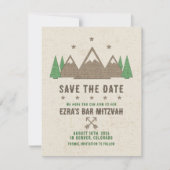 Zent Leinwand Camping Bar Mitzvah Save The Date (Vorderseite)