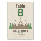 Zent Leinwand Camping Bar Mitzvah Tischnummer (Rückseite)