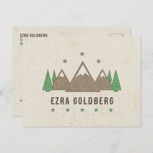 Zent Leinwand Camping Bar Mitzvah Vielen Dank Postkarte (Vorne/Hinten)