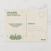 Zent Leinwand Camping Bar Mitzvah Vielen Dank Postkarte (Rückseite)