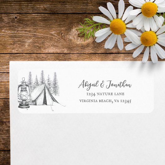 Zent und Lantern Camping Sketch Wedding Address