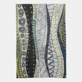Zentangle Abstract Mosaic Kitchen Tea Towel Geschirrtuch (Vertikal)