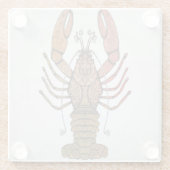 Zentangle Art-Hummer Glasuntersetzer (Rückseite)