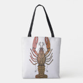 Zentangle Art-Hummer Tasche (Rückseite)