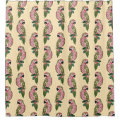 Zentangle Art-Papageien Duschvorhang (Vorderseite)