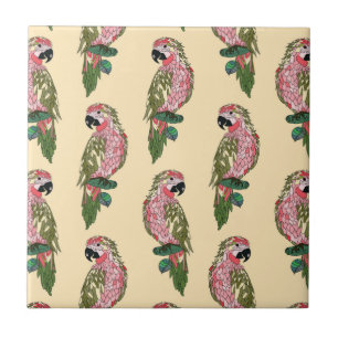 Zentangle Art-Papageien Fliese