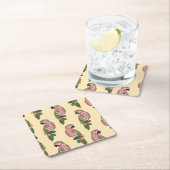 Zentangle Art plappert 2 nach Rechteckiger Pappuntersetzer (Vor Ort)