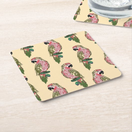 Zentangle Art plappert 2 nach Rechteckiger Pappuntersetzer (angewinkelt)