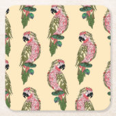 Zentangle Art plappert 2 nach Rechteckiger Pappuntersetzer (Vorderseite)