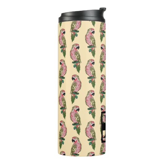 Zentangle Art plappert | Monogramm nach Thermosbecher (Nach links gedreht)