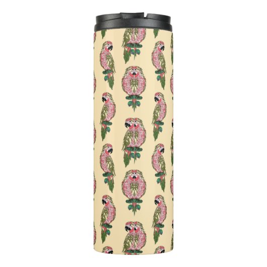 Zentangle Art plappert | Monogramm nach Thermosbecher (Rückseite)