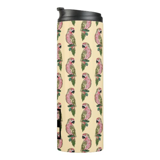 Zentangle Art plappert | Monogramm nach Thermosbecher (Nach rechts gedreht)