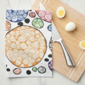 Zentangle circles pattern geschirrtuch (Viertel Falte)
