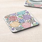 Zentangle circles pattern getränkeuntersetzer (Linke Seite)