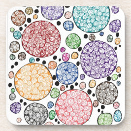 Zentangle circles pattern getränkeuntersetzer