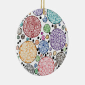 Zentangle circles pattern keramik ornament (Rechts)