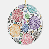 Zentangle circles pattern keramik ornament (Links)