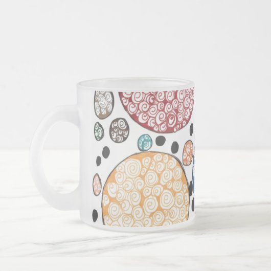 Zentangle circles pattern mattglastasse (Links)