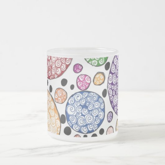 Zentangle circles pattern mattglastasse (Mittel)