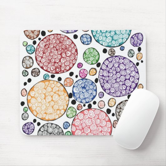 Zentangle circles pattern mousepad (Mit Mouse)