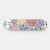 Zentangle circles pattern skateboard (Horizontal)