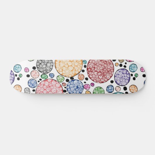 Zentangle circles pattern skateboard (Horizontal)