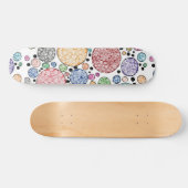 Zentangle circles pattern skateboard (Horizontal)