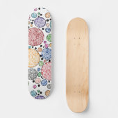 Zentangle circles pattern skateboard (Vorderseite)