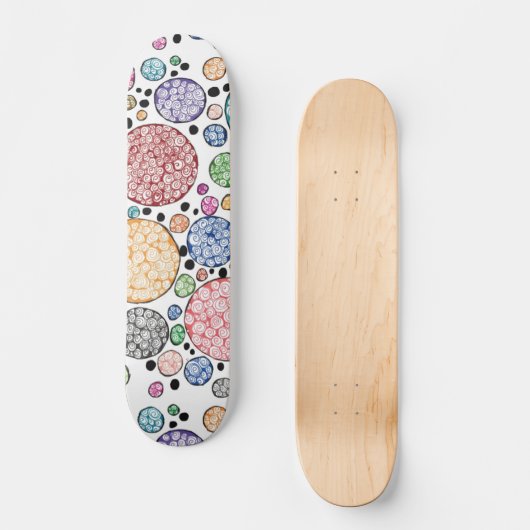 Zentangle circles pattern skateboard (Vorderseite)
