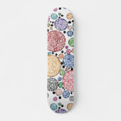 Zentangle circles pattern skateboard (Vorne)