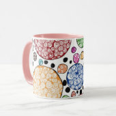 Zentangle circles pattern tasse (Vorderseite Links)