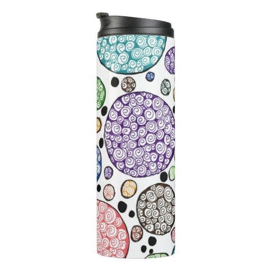 Zentangle circles pattern thermosbecher (Nach rechts gedreht)