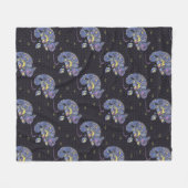 Zentangle Eidechse Fleecedecke (Vorderseite (Horizontal))