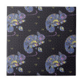 Zentangle Eidechse Fliese (Vorderseite)