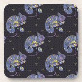 Zentangle Eidechse Getränkeuntersetzer (Vorderseite)