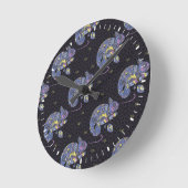 Zentangle Eidechse Runde Wanduhr (Winkel)