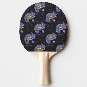 Zentangle Eidechse Tischtennis Schläger
