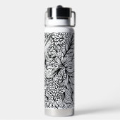 Zentangle flower and paisley doodle design trinkflasche (Hinten)