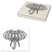 Zentangle Inspiriert Elefant 2 Gummistempel (Stempel)