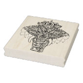 Zentangle Inspiriert Elephant Gummistempel (Stempel)