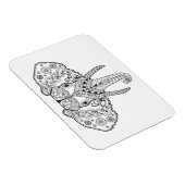 Zentangle Inspiriert Elephant Magnet (Rechte Seite)