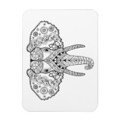 Zentangle Inspiriert Elephant Magnet (Vertikal)
