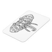 Zentangle Inspiriert Elephant Magnet (Linke Seite)
