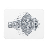 Zentangle Inspiriert Elephant Magnet (Horizontal)